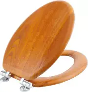 Wood Toilet Seat Elongated with Soft Close,Easy Clean,Quick-Release Hinges(Elong