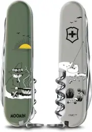 VICTORINOX x Moomin Folding Knife Multi Tool Climber Camp Green Gray Swiss Army