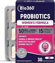 Bio360 Probiotics for Women | Vaginal & Digestive Health | Targeted Womens Daily Care Formula | Cranberry, Zinc and Vitamin B2 | 30 Vegan Woman Supplements