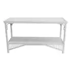 East Coast 140x80cm Rattan Console Table Rectangle Home Furniture Decor White