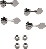 Deluxe Bass Tuners with Fluted-Shafts (4), Black