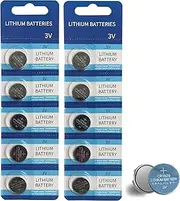 CR1620 Battery 3 Volt Lithium Coin Cell 1620 Batteries 10 Pack in Original Packaging for Watch, Car Key, Calculator, Electronic Scale, Toy