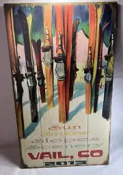 Sun Snow Slopes Scenery Schweitzer Idaho Sandpoint ID Skiing Wood Wall Artwork