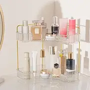 Comfycottage 2 Tier Shelf Clear Bathroom Organizers And Storage Makeup Organizer For Vanity Corner Shelf Desk Bathroom Decor Accessories Perfume Organizer Kitchen Cabinet Shower Shelves Bathtub Tray