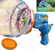 Visulong Electric Dinosaur Bubble Machine, Electric Dinosaur Bubble Machine, Visualong Bubble Machine, Visulong Bubble Maker, Dinobubbles Dinosaur Bubble Blaster (Blue)