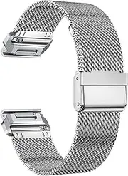 [VEVEL] 22mm 26mm QuickFit Milanese Metal Strap For Garmin EPIX GEN2 Fenix7 7X Solar/6X 6XPro 5XPlus Forerunner 955 Enduro 2 Watchbands