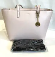DKNY Sutton Leather Bryant Medium Tote Leather | Light Pink Blush Gold | NEW