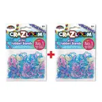 【美國CRA-Z-ART】CRA-Z-LOOM彩紅圈圈編織 橡皮筋補充包 彩光X2包(共400條)