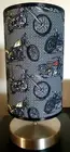 Motorbike Bedside touch Lamp base fabric shade Bulb Set