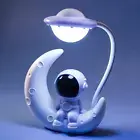 Creative Moon Astronaut Nightlight, LED Small Desk Lamp For Bedroom Decoration