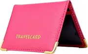 TEHAUX 1pc Id Case Small Card Cases Protector Bag Holders Credit Sleeve Protective Sleeve Rosy Plastic