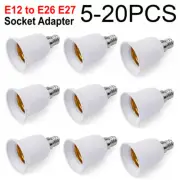 Light Bulb Socket Adapter E12 to E26 E27 Base Chandelier Converter Adapter White