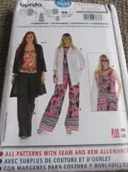 EASY SEWING PATTERN B7638 COORDINATES WOMENS JACKET TOP PANTS SIZE 10 TO 14