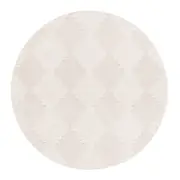 Loopsie Ilora Ivory Checkered Round Rug