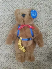 The Vermont Teddy Bear Company 1998 plush bear w/Backpack & bandana Wallet &
