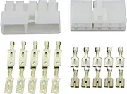 6.3mm 10 Pin DJ7101-6.3-11/12 Automotive Connector Cable Terminal Plug Kits Motorcycle Car Terminal Male Female(10 Sets)