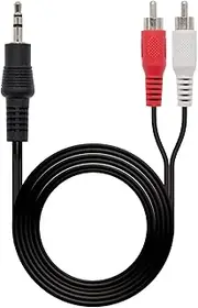 Brightium Stereo Audio Cable 3.5mm to 2X RCA 5.0m Ideal for Connecting Audio Devices to Speakers or Entertainment Systems