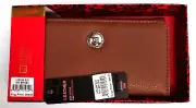 NIB Stone Mountain LUDLOW Pebbled Leather Tri Fold Wallet Tan Large