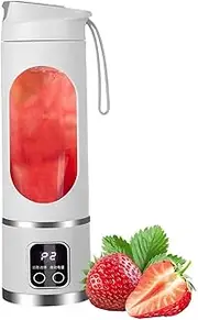[WJnflQN] Portable Blender - Portable Blender Cup With Lid - Cordless Rechargeable Blender Portable, 15oz USB Blender, Portable Mixing Cup, Digital Display Blender For Smoothies