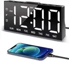 Digital Alarm Clock with Large Display Big Bold Numbers, Dimmer, 2 USB Charging