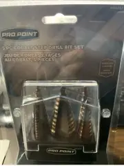 Pro-Point 8584252 5-Piece Cobalt Step Drill Bit Set