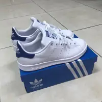 在飛比找蝦皮購物優惠-Adidas Stan smith 水藍鞋帶款 全皮款 防水