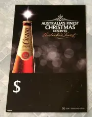 Crown Lager Beer Christmas Advertising Corflute Double Sided Display Sign
