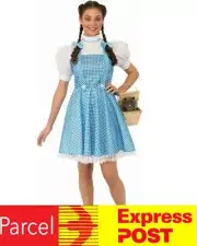 Licensed Wizard of Oz Dorothy Fancy Dress Halloween Adult Costume