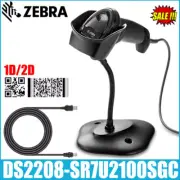 Zebra DS2208 DS2208-SR7U2100SGC Handheld 2D Barcode Scanner + USB Cable & Stand