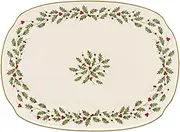 Lenox 830143 Holiday Serving Platter, Red & Green, 4.05 LB