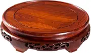 Display Stand Pedestal Oriental Furniture Round Wooden Display Stand Practical Teapot Odd Stone Bonsai Potted for Home Office Decoration Bonsai Pedestal