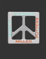 Scotty Cameron Ball Marker Coin Peace Sign Square - Scotty Blue/Neon Orange New