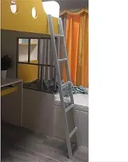 Rv Bunk Ladders for Travel Trailers, Floor Stand Step Ladder with 2 Hooks, Elevated Ladder, for Campervan, Motorhome, Station Wagon Bed,Silver-1.75m(69in)