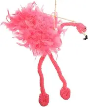 LOPUNER Flamingo Marionette Puppet Toy Funny Interactive String Animal for Stage Shows Parties and Home Decor Unique Craftsmanship for Entertaining and Games