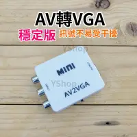 在飛比找Yahoo!奇摩拍賣優惠-帶供電穩定版 AV轉VGA AV端子轉VGA AV訊號轉換器