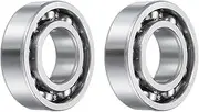 uxcell 2pcs 6205 Deep Groove Ball Bearing, 25 x 52 x 15mm C3 Open Type Chrome Steel Bearings ABEC3(P6)