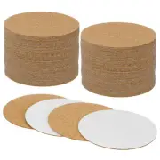 100-Pack Self-Adhesive Cork Sheets, 3 x 3 Inch Round Cork Board [1mm Thick]