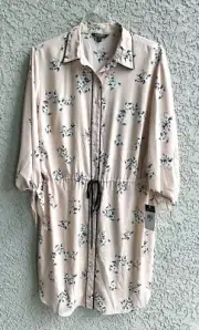 Lauren Ralph Lauren Women’s Lush Pink Floral Shirt Dress Size 20W -NEW #962