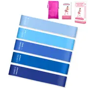 5PCS Sports Exercise Resistance Loop Bands Set Elastic Booty Band Set with Carry Bag for Yoga Hom