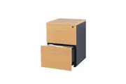 Mantone Mobile Pedestal Drawer Filing Cabinet Storage - Select Beech/Ironstone