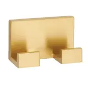 Alno A6484-SB Linear Double Robe Hook Satin Brass