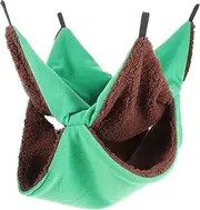 FONDOTIN Warm Hamster Hammock Hammock Small Animal Bed Hamster Nest Arctic Fleece Green