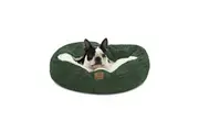 Charlie's Snookie Calming Hooded Dog Bed in Corncob Eden Green (Small, Medium, Large)