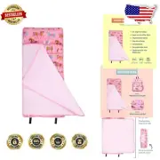 Unisex 43-Inch Nap Mat with Pillow for Toddlers – Machine Washable & Durable