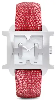 Escada E2060011 Mother of Pearl Dial Red Snakeskin Leather Strap Women's Watch