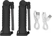 MUNEFE LED Work Light with Magnetic Base, LED Work Light Rechargeable Flashlight, Working Light Portable for Outdoor Activities and Maintenance Work (2Pcs)