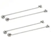 uxcell 350mm Long Stainless Steel Cabin Hooks Eye Latch Door Gate Swivel Window Hook with Mounting Screws 4pcs