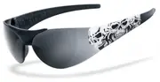 Helly Bikereyes Moab 4 Triple Skull Sunglasses, black-white for Men One Size Black White