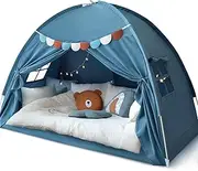 Twin Bed Tent for Kids, Twin Size Bed Tent Bohemian Tassel Indoor Privacy Tent on Bed Sleep Inside Drafty Room for Girls and Boys