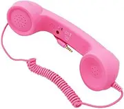 Telephone Handset Comfortable Handsets Receiver Radiation Proof Universal Phone Receivers Speaker Earpiece Microphone Pink